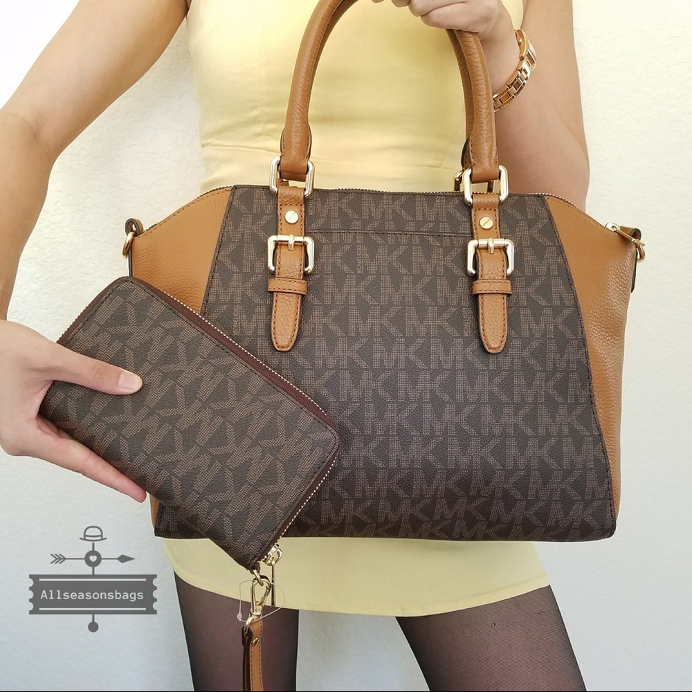 NWT Michael Kors Large Ciara satchel w/ wallet bag - Picture 2 of 8